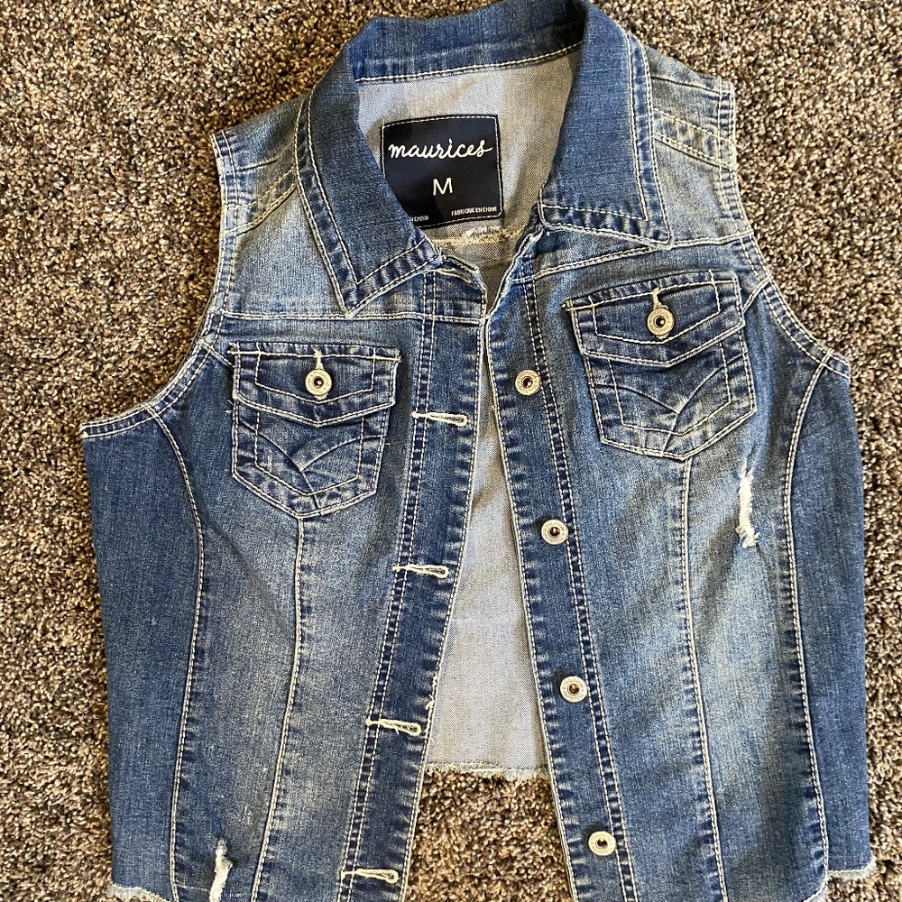 Womans denim vest